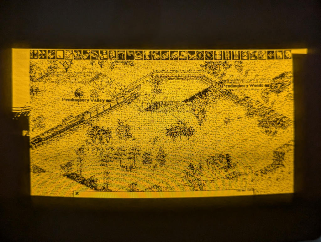 Image of an OpenTTD game that is hard to make out