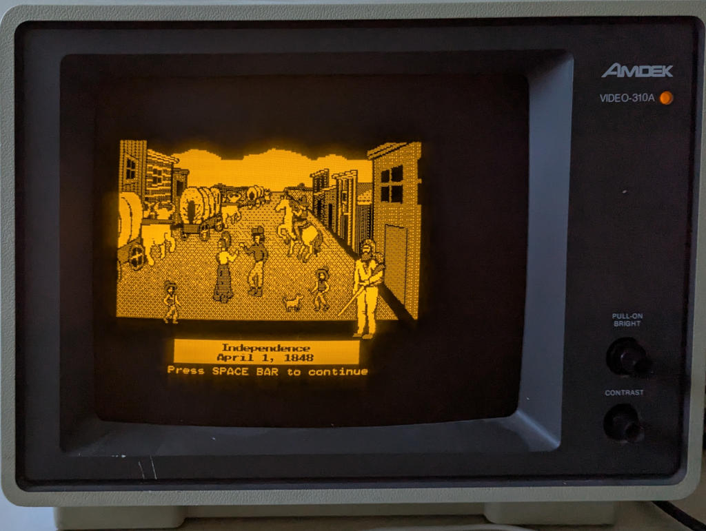 Image of the Independence, Missouri screen in Orgeon Trail